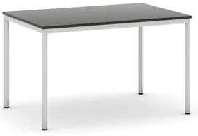 Jedálenský stôl, 120x80 cm, sivá podnož, wenge