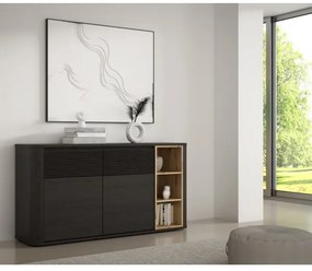 Komoda INAR čierna/dub