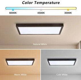Brilagi - LED stmievateľné svietidlo FRAME SMART LED/30W/230V čierne IP44 + diaľkové ovládanie