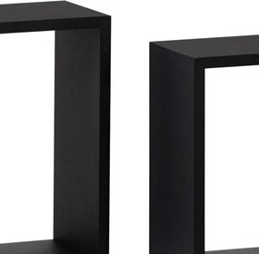 Set troch nástenných políc čierne P-008 BK (3 ks)