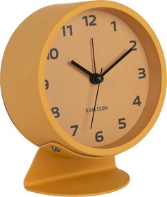 Karlsson Cool Retro budík KA6082YE – žltý 13 cm tichý sweep