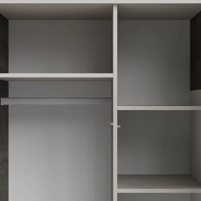 Šatní skříň Random 90 cm kašmír/ořech