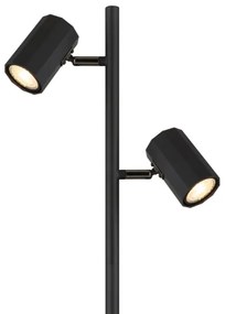Globo 57918SB - Stojacia lampa JAMES 2xGU10/5W/230V čierna