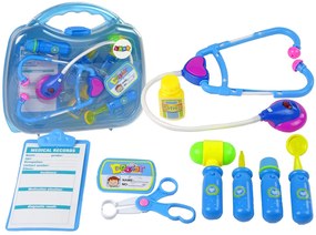 Lean Toys Lekárska súprava v modrom kufríku