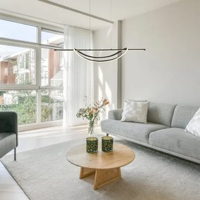 LED Luster na lanku AMBAR LED/35W/230V čierna