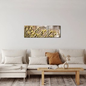 Obraz - Zeleň (s hodinami) (90x30 cm)