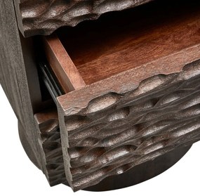 Tmavohnedý nočný stolík z mangového dreva Crumble – WOOOD