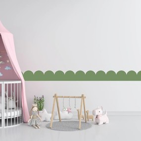PIPPER. Mini Oblúk - Zelená farba - textilná nálepka na stenu Farba: Bledá