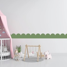 PIPPER. Textilná samolepiaca tapeta - Mini Oblúk - Zelená farba Farba: Bledá