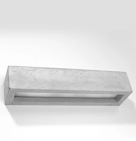 Nástenné svietidlo Vega, 1x betónové tienidlo, (50 cm)