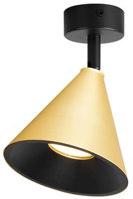 Bodové svietidlo Cone, 1x zlaté/čierne kovové tienidlo, b
