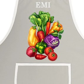 Kuchynská zástera Farmy EMI, sivá