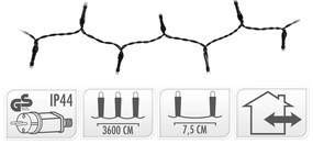 Vianočné svetielka 36 m/480 led studená biela