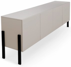 TV skrinka Jukon 204 cm - kašmír / čierne nožičky