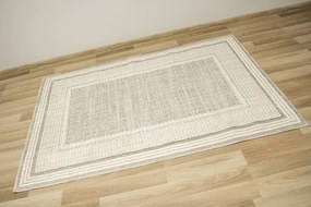 Koberec Cotton C117 rám, krémový / sivý