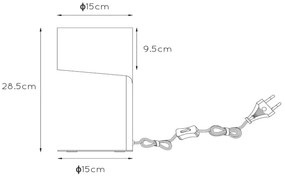 Lucide 45504/01/31 - Stolná lampa KNULLE 1xE14/40W/230V biela
