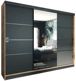 Skriňa Retro 200 4L craft / dvierka grafit