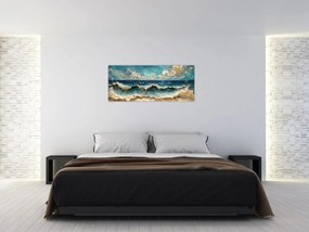 Obraz - Maľba mora (120x50 cm)