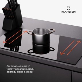 Klarstein Masterzone 90 Flex, indukčná varná doska, max. 12 600 W, vstavaná, 5 zón, 2 Flex zóny, technológia ThermoBoost, Smart Flex