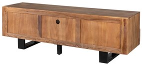 TV komoda Mammut 160 cm – masívne akáciové drevo, medový odtieň