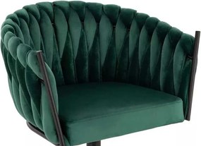 LuxuryForm DESIGN Stolička NORDEN VELUR na čiernom kríži - zelená