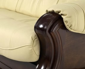 Kožená sedacia súprava Baron LUX 3N + 1 + 1, šedá / čerešňa (K 23 - antracit/4 )