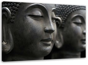 Obraz na plátně, Lázně Buddha Zen Wellnes Šedá - 120x80 cm