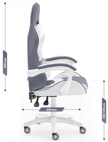 Kancelárska - herná stolička Rainbow šedý mramor
