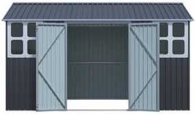 Záhradný domček BestBerg ZCH-6AB / 6,3 m² / 366 x 172 x 222 cm / sivá/biela