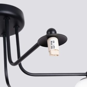 Sollux SL.1663 - Luster na tyči ASTRAL 5xG9/8W/230V čierna