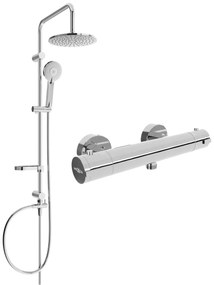 Mexen Carl, sprchový set s dažďovou sprchou a KAI termostatickou sprchovou batériou, chrómová, 77100240-00