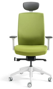 Kancelárska ergonomická stolička BESTUHL J2 WHITE SP — viac farieb, s podhlavníkom Zelená 203