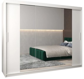 Šatníková skriňa 250 cm Toki 2 (Biela matná + Biela matná). Akcia -20%. Vlastná spoľahlivá doprava až k Vám domov. 1065027