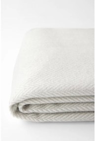 Svetlosivý pléd s podielom bavlny Euromant Skyline, 140 × 180 cm
