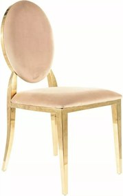 SI Kráľovská zamatová stolička béžová