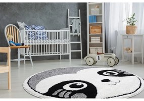 Kusový koberec Panda krémový kruh 140cm
