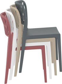 PORTOFINO záhradná stolička s podrúčkami taupe