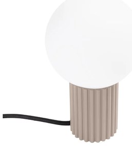 Taupe stolová lampa so skleneným tienidlom (výška 19 cm) Orbital – Sollux