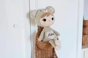 Metoo bábika Macko, béžový 50 cm