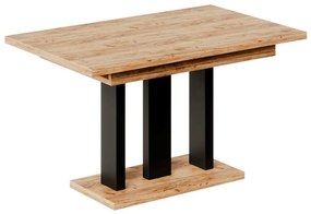 Rozkladací stôl Appia 130/210x80cm Mat čierne nohy/Dub Craft Zlatý