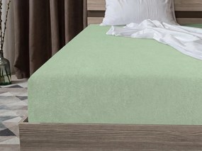 Fleecová napínacia obliečka MOLTON svetlozelená 90 x 200 cm