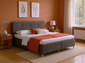 DREVONA® Manželská posteľ 180 cm  ZARA, sivohnedá taupe Terra 29