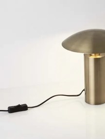 LED mosadzno-zlatá stolná lampa Karpos