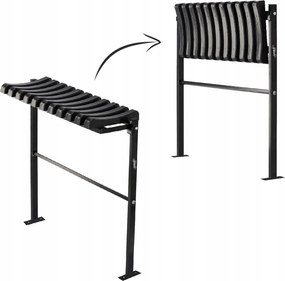 Garden Line SKLADACIA LAVICA, DĹŽKA 68 CM, ČIERNA *8275