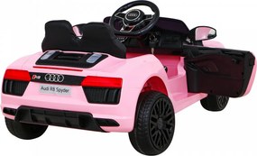 Ramiz Elektrické autíčko Audi R8 pre deti ružové + diaľkové ovládanie + EVA + pomalý štart + MP3 LED