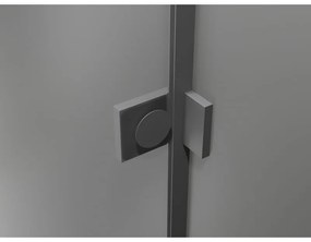 Mexen, Mexen Lunar L výklopné pravé sprchové dvere 85 cm, transparentné, pištoľový kov - 834L-085-000-95-00-P