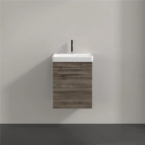 VILLEROY &amp; BOCH Avento závesná skrinka pod umývadlo, 1 dvierka, pánty vpravo, 430 x 352 x 514 mm, Stone Oak, A88701RK