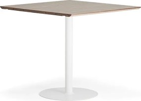 Bartový stôl METRIC, rozširujúci diel, 1000x1000x900 mm, biela/orech