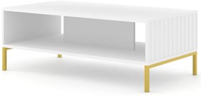 Konferenčný stolík Warsaw (biela + zlatá). Akcia -21%. Vlastná spoľahlivá doprava až k Vám domov. 1125138