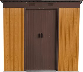 Záhradný domček BestBerg ZD-67RWB / 4,3 m² / 197 × 217 × 202 cm / dekor dreva/hnedá